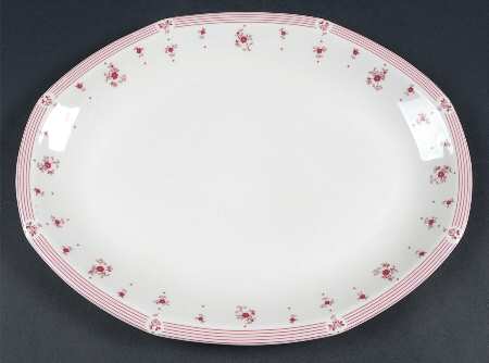 Calico Red 13" Oval Serving Platter