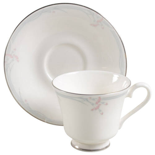 Carnation Footed Cup & Saucer Set