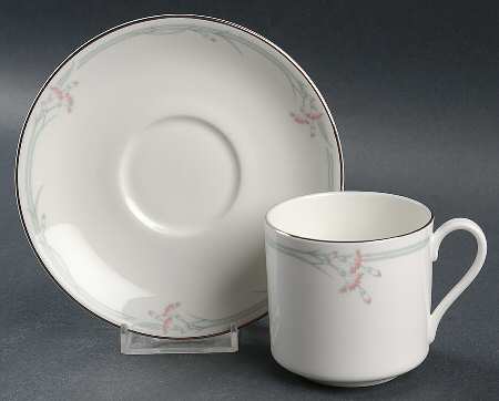 Carnation Flat Demitasse Cup & Saucer Set