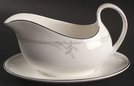 Carnation Gravy Boat & Underplate by Royal Doulton