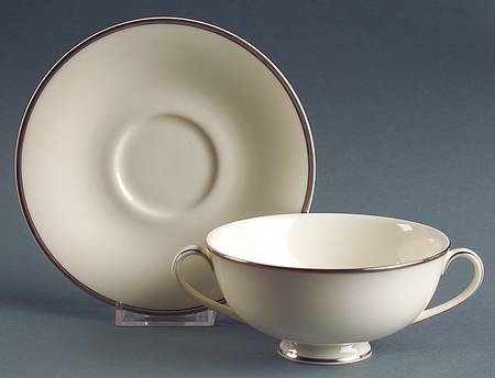 Carolyn Footed Cream Soup Bowl & Saucer Set
