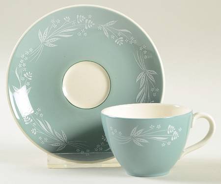 Cascade Flat Demitasse Cup & Saucer Set