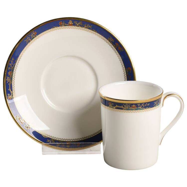 Cathay Flat Demitasse Cup & Saucer Set