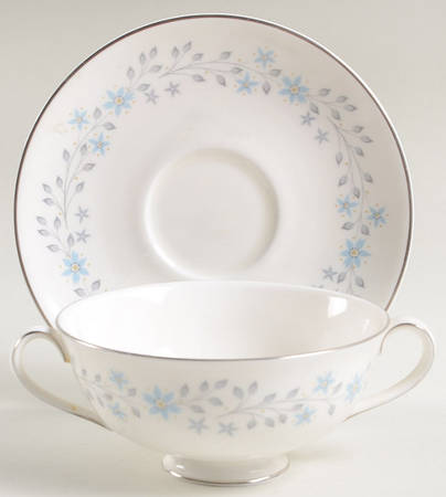Chalet Footed Cream Soup Bowl & Saucer Set