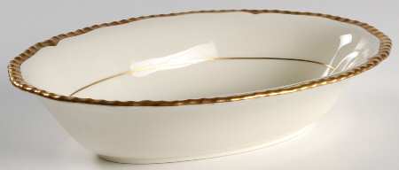 Chantilly (Ivory Background) 10" Oval Vegetable Bowl