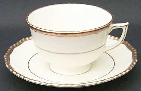 Chantilly (Ivory Background) Footed Cup & Saucer Set