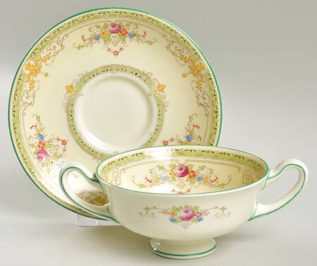 Chandos Footed Cream Soup Bowl & Saucer Set