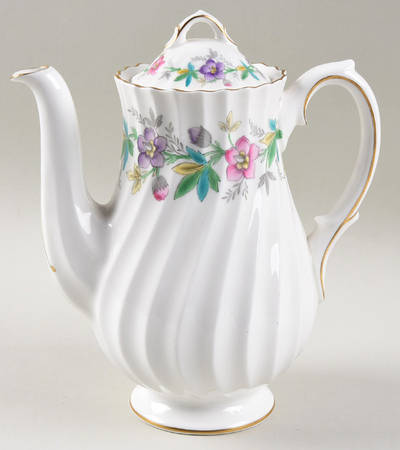 Chatsworth Pink Purple Mini Coffee Pot & Lid