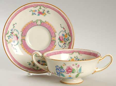 The Charlotte Footed Cream Soup Bowl & Saucer Set