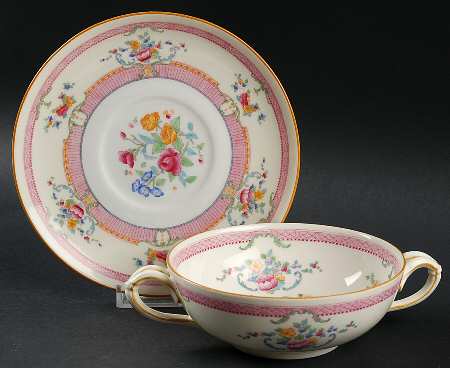 The Charlotte Flat Cream Soup Bowl & Saucer Set