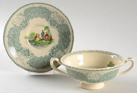 Chatham Footed Cream Soup Bowl & Saucer Set