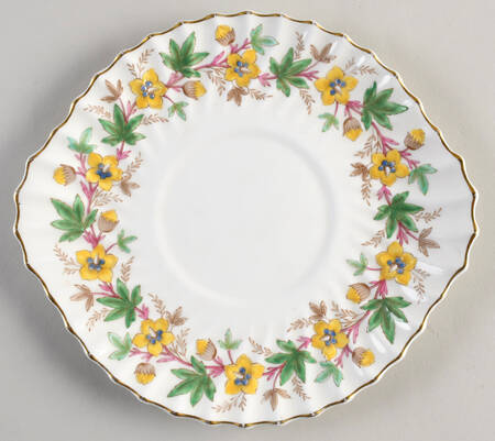 Chatsworth Yellow Green Handled Cake Plate