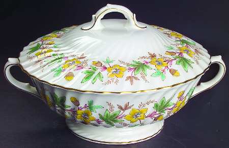 Chatsworth Yellow Green Round Covered Vegetable