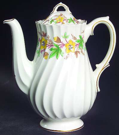 Chatsworth Yellow Green Small Coffee Pot & Lid