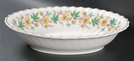 Chatsworth Yellow Green 10" Oval Vegetable Bowl