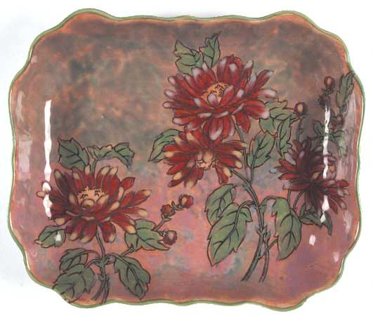 Chrysanthemum 9" Rectangular Vegetable Bowl