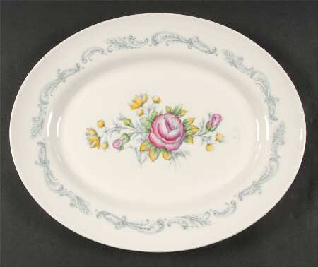 Chantilly Rose 15" Oval Serving Platter