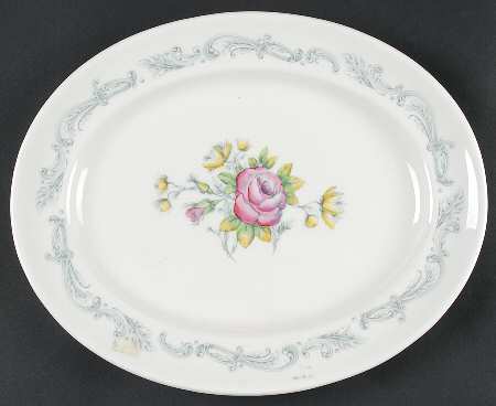 Chantilly Rose 12" Oval Serving Platter