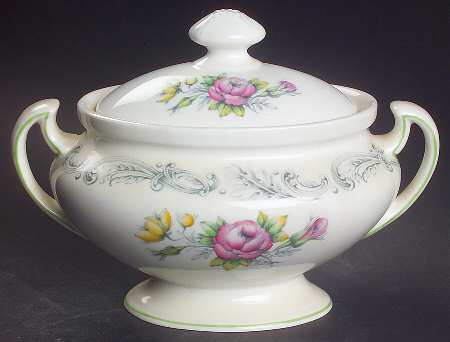 Chantilly Rose Sugar Bowl & Lid