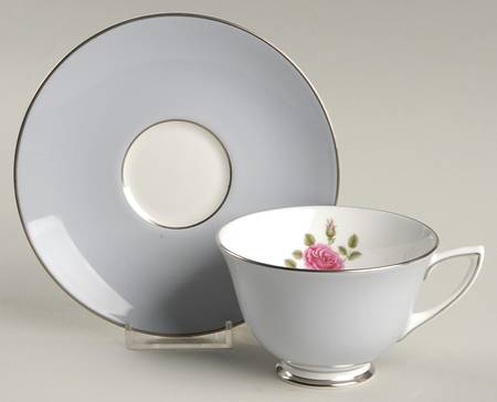 Chateau Rose Footed Cup & Saucer Set