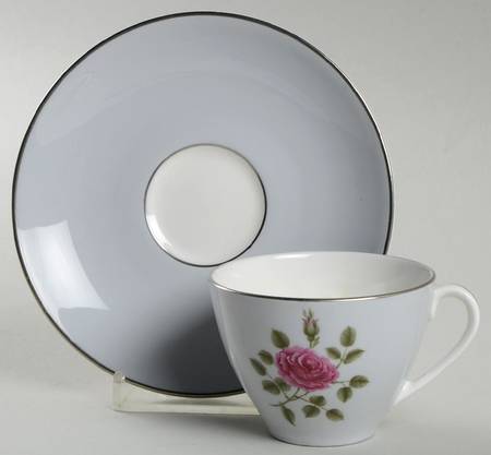 Chateau Rose Flat Demitasse Cup & Saucer Set