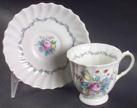 Chelsea Rose Footed Demitasse Cup & Saucer Set
