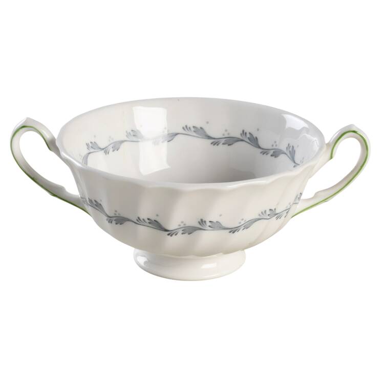 Chelsea Rose Footed Cream Soup Bowl