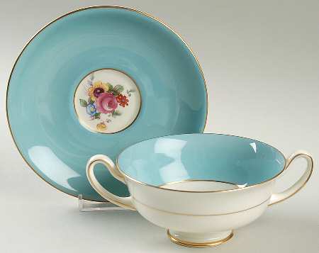 Clifton Footed Cream Soup Bowl & Saucer Set
