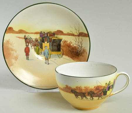 Coaching Days (Smooth, Bone) Flat Cup & Saucer Set
