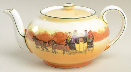 Coaching Days (Smooth, Bone) Mini Teapot & Lid
