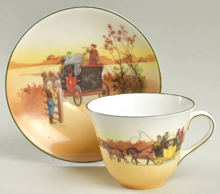 Coaching Days (Smooth, Bone) Flat Cup & Saucer Set