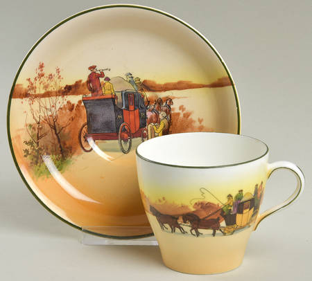 Coaching Days (Smooth, Bone) Flat Cup & Saucer Set