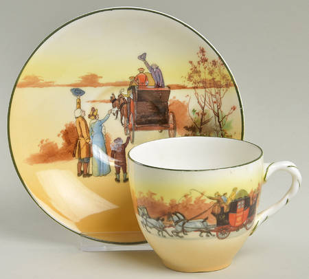 Coaching Days (Smooth, Bone) Flat Cup & Saucer Set