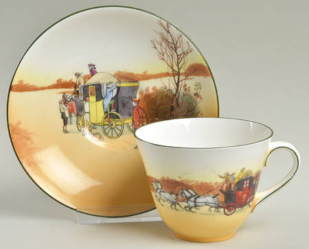 Coaching Days (Smooth, Bone) Flat Cup & Saucer Set
