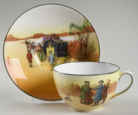 Coaching Days (Smooth, Bone) Flat Cup & Saucer Set