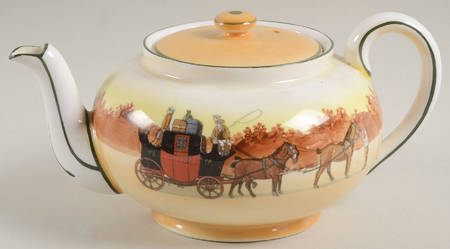 Coaching Days (Smooth, Bone) Mini Teapot & Lid