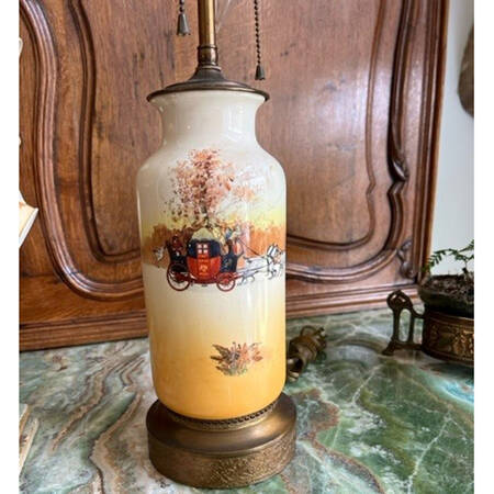 Coaching Days (Smooth, Bone) Electric Lamp No Shade