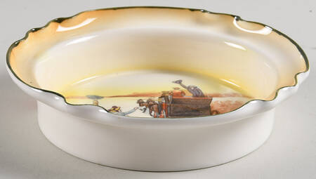 Coaching Days (Smooth, Bone) 5" Ashtray by Royal Doulton