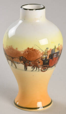 Coaching Days (Smooth, Bone) 4" Vase by Royal Doulton