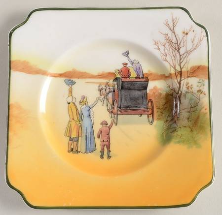 Coaching Days (Smooth, Bone) Square Bread & Butter Plate