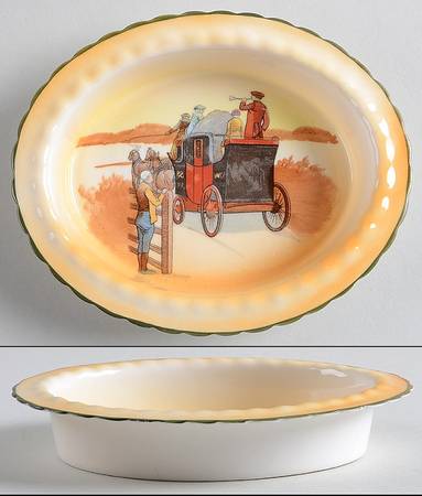 Coaching Days (Smooth, Bone) 6" Oval Nut Dish