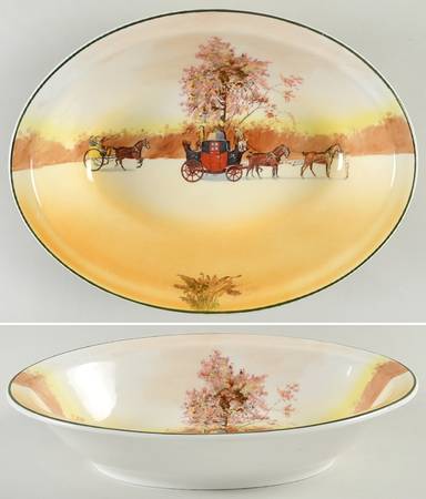 Coaching Days (Smooth, Bone) 10" Oval Vegetable Bowl