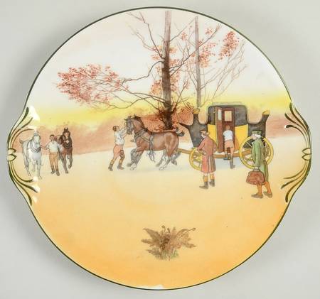 Coaching Days (Smooth, Bone) Handled Cake Plate
