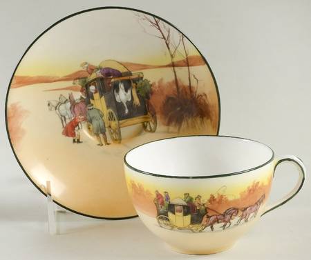Coaching Days (Smooth, Bone) Flat Cup & Saucer Set