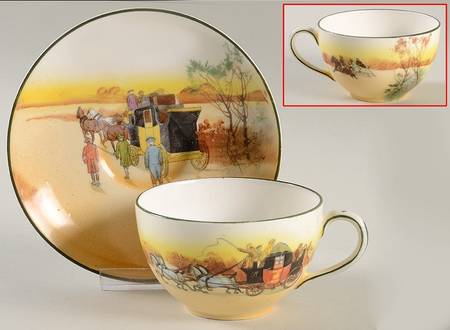 Coaching Days (Smooth, Bone) Flat Cup & Saucer Set