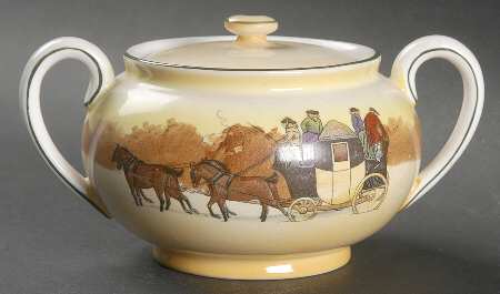 Coaching Days (Smooth, Bone) Sugar Bowl & Lid