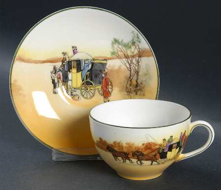 Coaching Days (Smooth, Bone) Flat Cup & Saucer Set