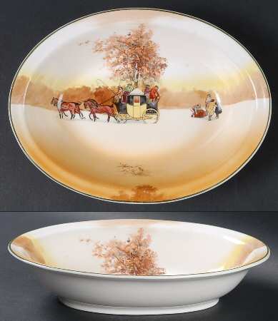 Coaching Days (Smooth, Bone) 9" Oval Vegetable Bowl