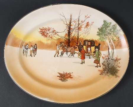 Coaching Days (Smooth, Bone) 13" Oval Serving Platter