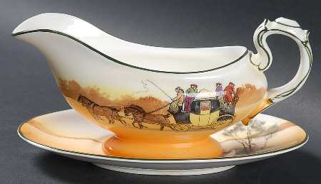 Coaching Days (Smooth, Bone) Gravy Boat & Underplate
